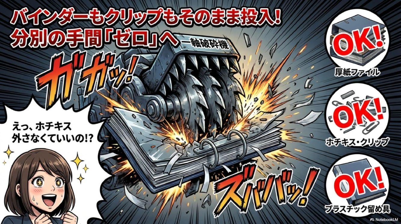 現場負担を軽くする一軸破砕機での処理