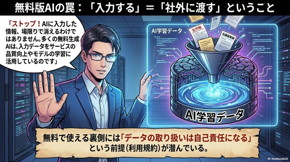 無料版AI使用の注意点