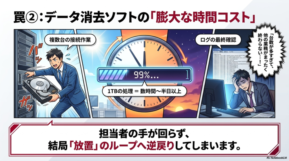 データ消去ソフトの時間コスト