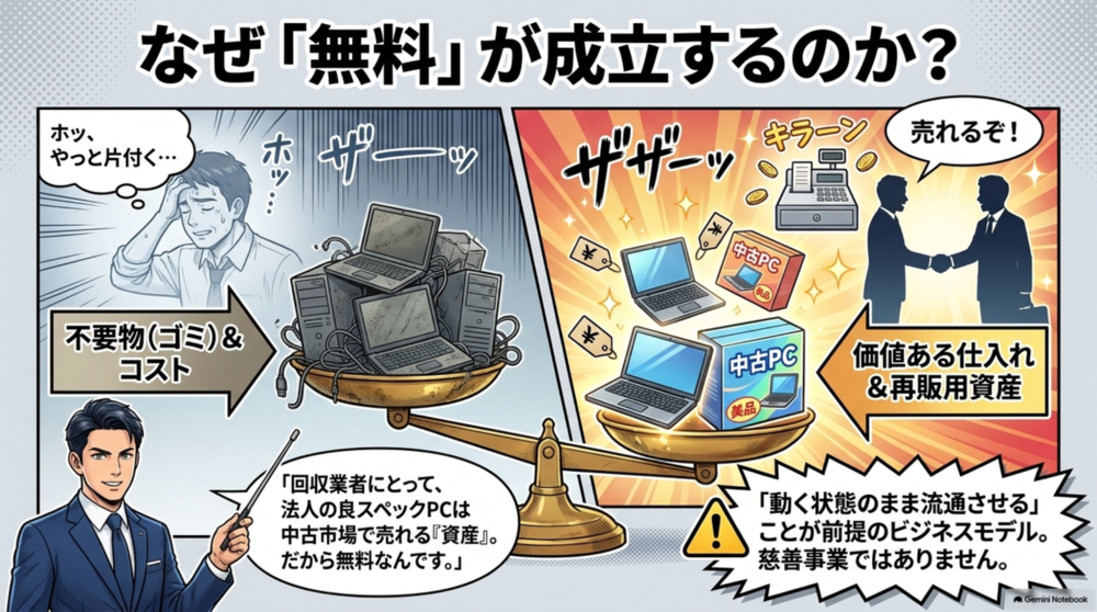 無料回収が成立する理由